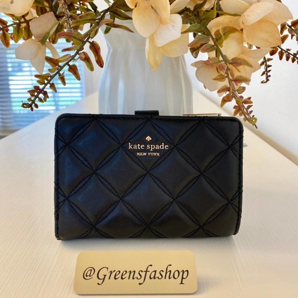 kate spade Handbags - Kate Spade natalia medium compact bifold wallet black